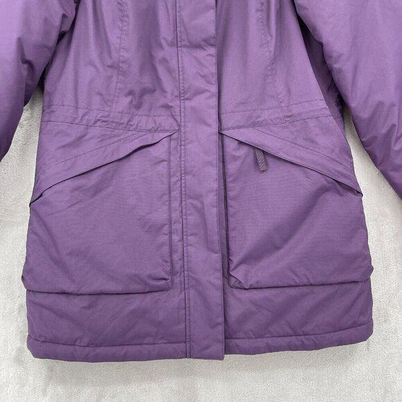 Eddie Bauer Weatheredge Down Fill Parka Coat Jacket Purple No Hood - Picture 2 of 13